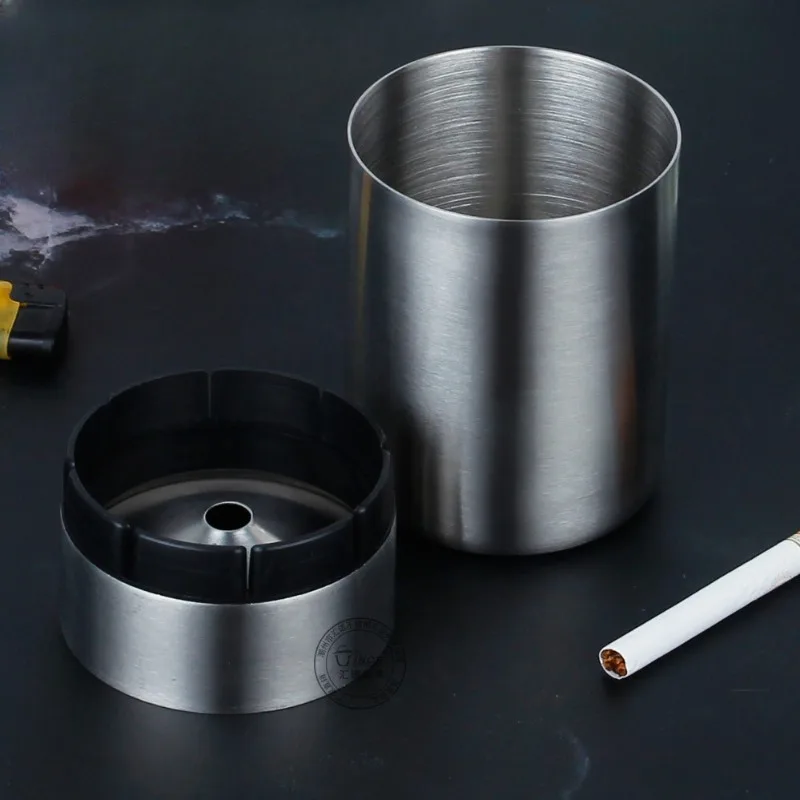 304 Stainless Steel Ashtray Creative Car Mounted Metal Ashtray Business Gift Car in Car Ashtray