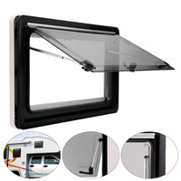 Caravan Hinged Window with Adjustable Angle, Sun Shade and Insect Screen