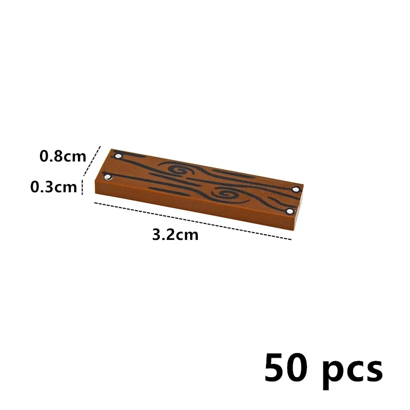 Stadtboden Kleine Partikel Baustein Zubehör 1x4 Glatte Holzbrett Flache Ziegel Haus DIY Kompatibles Spielzeug für Kinder