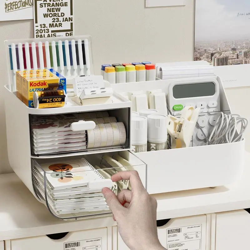 Drawer Desktop Organizer Office Desk Workstation Organizing Stationery Cosmetics Cream Wind Shelf Storage