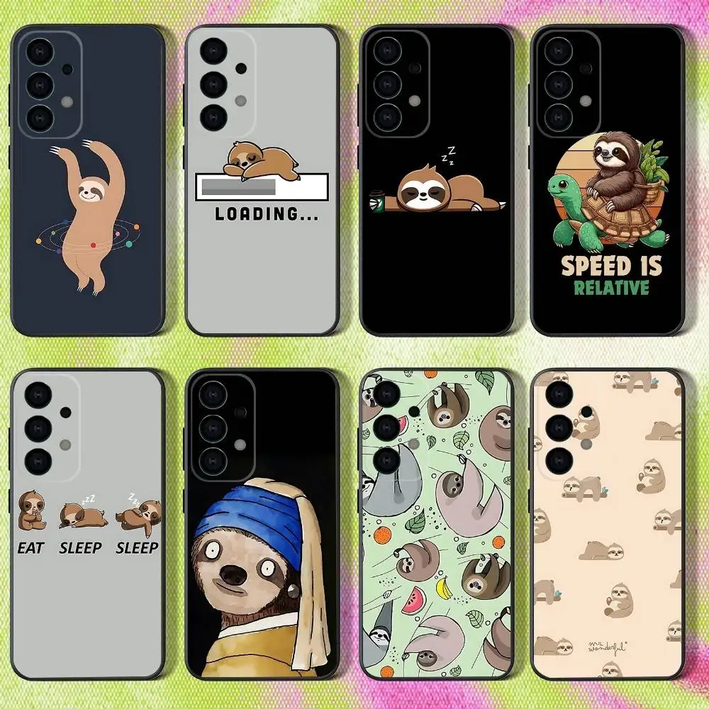 

Cute Animal Sloth Phone Case For Samsung S25,S24,S21,S22,S23,S30,Ultra,S20,Plus,Fe,Lite,Note,10,9,5G Black Cover