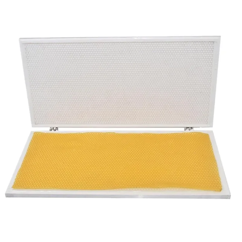 Manual Beeswax Nesting Machine Silicone Mold with Metal Backplate for Beekeeping Honeycomb Making Tool Free Release Agent