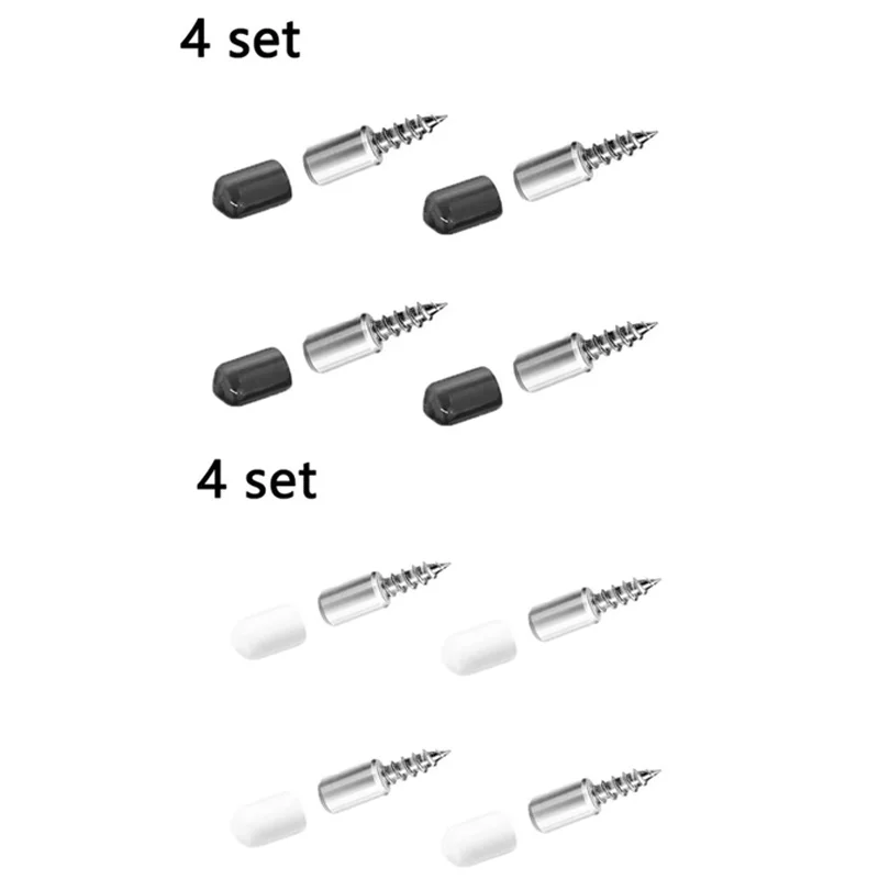 4/8Set with Rubber Sleeve Laminate Cross Self-tapping Screw Support Homemade Wardrobe Cabinet Glass Hard Nonslip Partition Nail