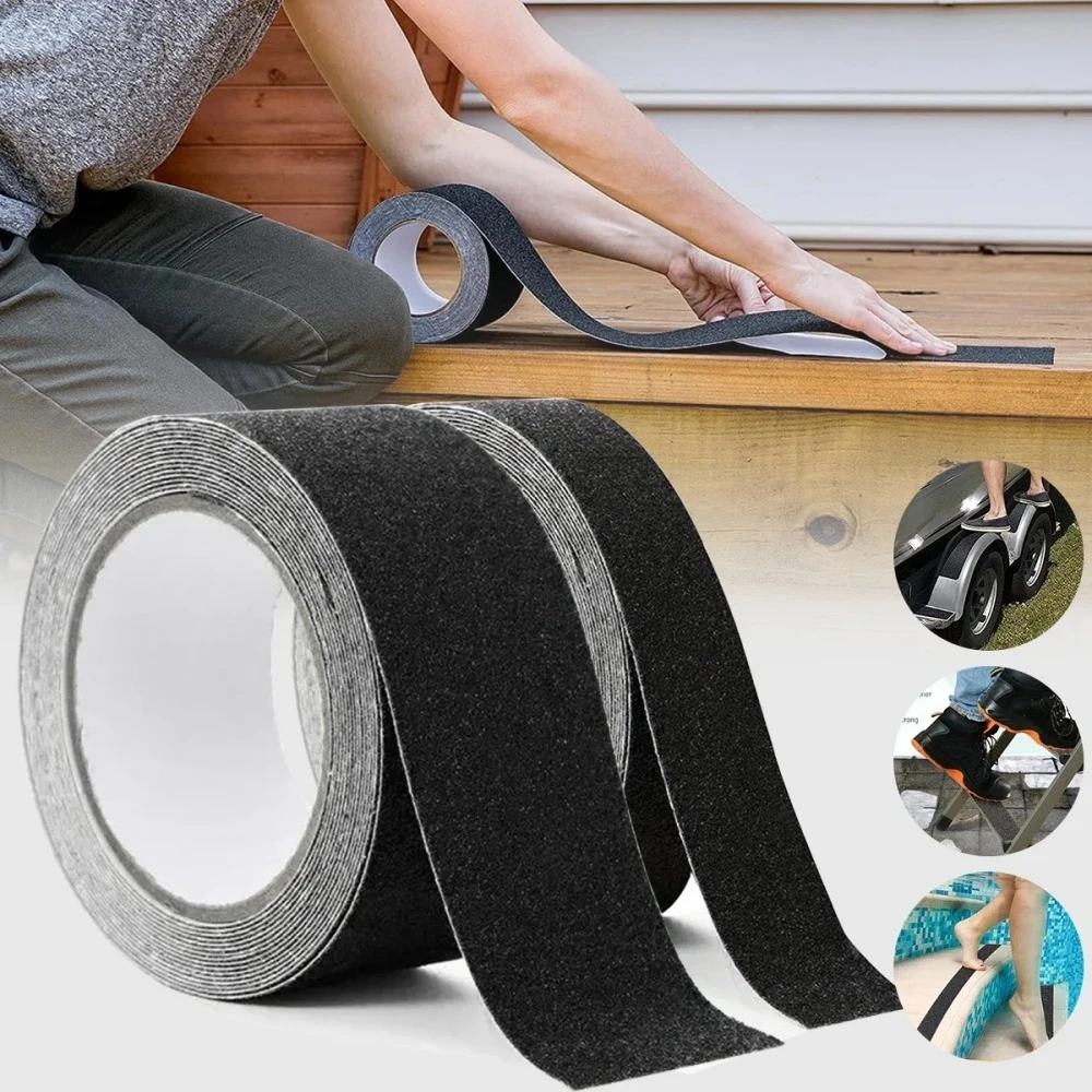 1pc 5mX2.5cm/5cm Anti Slip Traction Tape Non-slip Tape for Stairs, FloorsAnti-slip Tape for Street, Anti-Slip Stickers