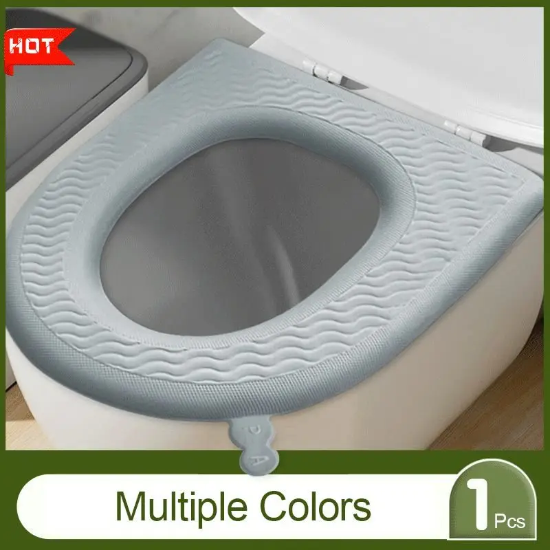 Sticky Toilet Mat Eva Waterproof Foam Toilet Seat Cover Thickened Household Universal Toilet Ring Mat Bathroom Accessories