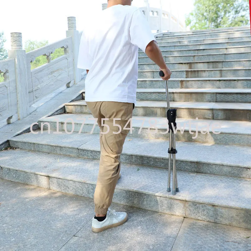 Elderly Crutch Stool Climbing Crutches Non-Slip Cane Stick Foldable and Portable Seat Elderly Chair Crutches Cane