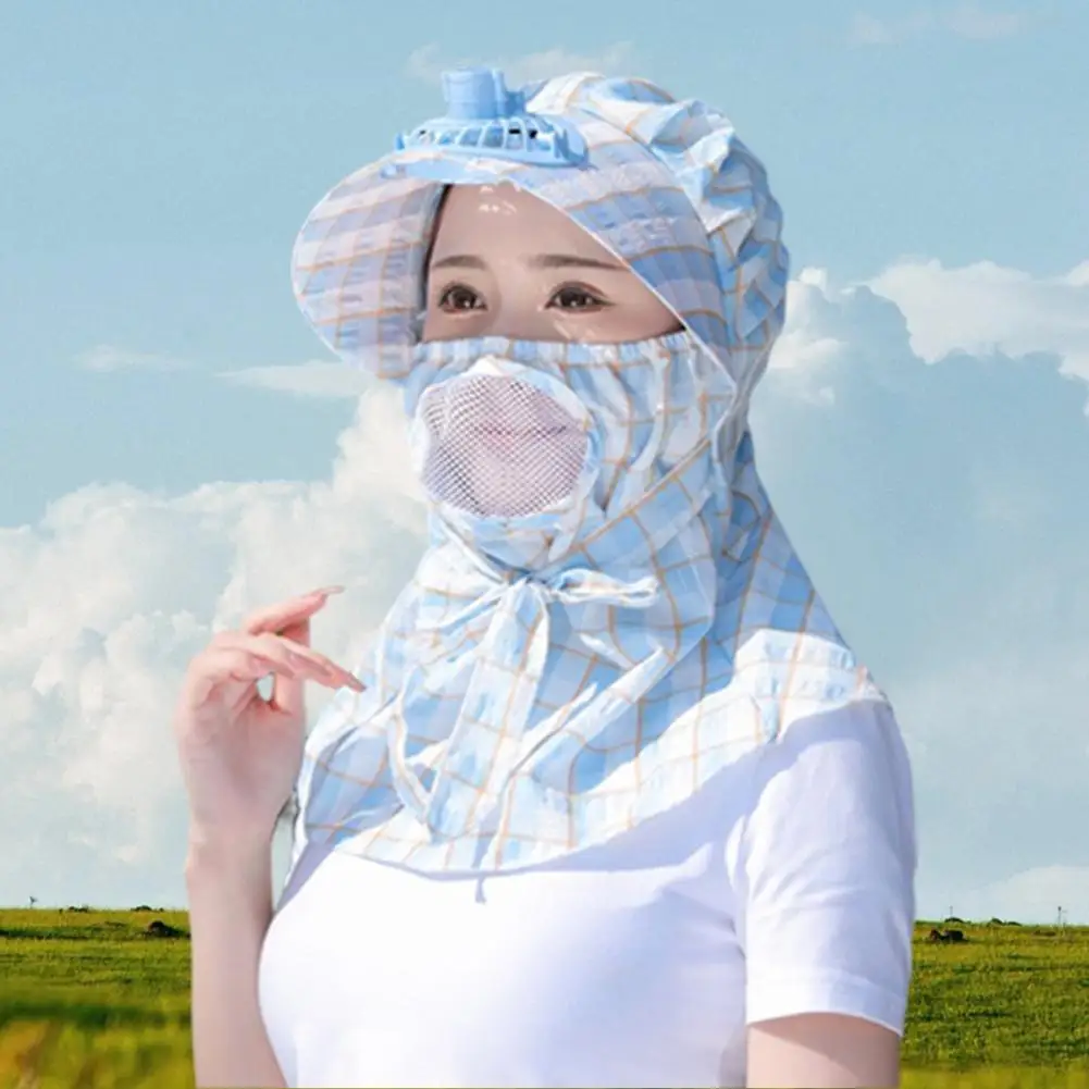 Breathable Cooling Fan Hat Sunscreen Fan Sun Visor Hat Fishing Cooling Usb Charging Hat Fan  UV Protection Shade Tea Picking