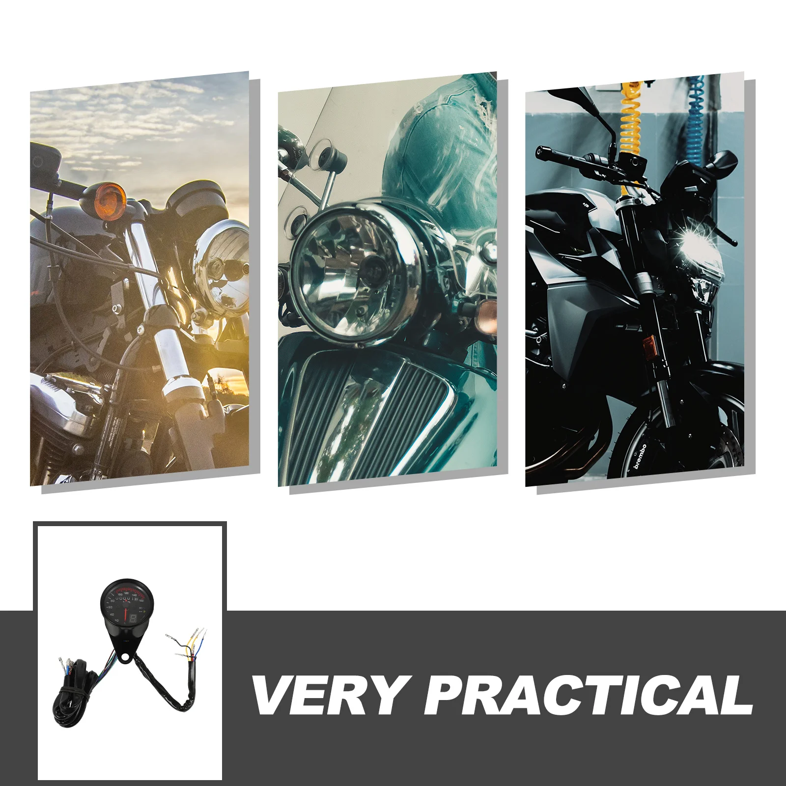 

Motorcycle LED Odometer Gear Display Easy Install Bright Digital Speedometer Motorcycle Accessories Motorbike Odometer Gauge