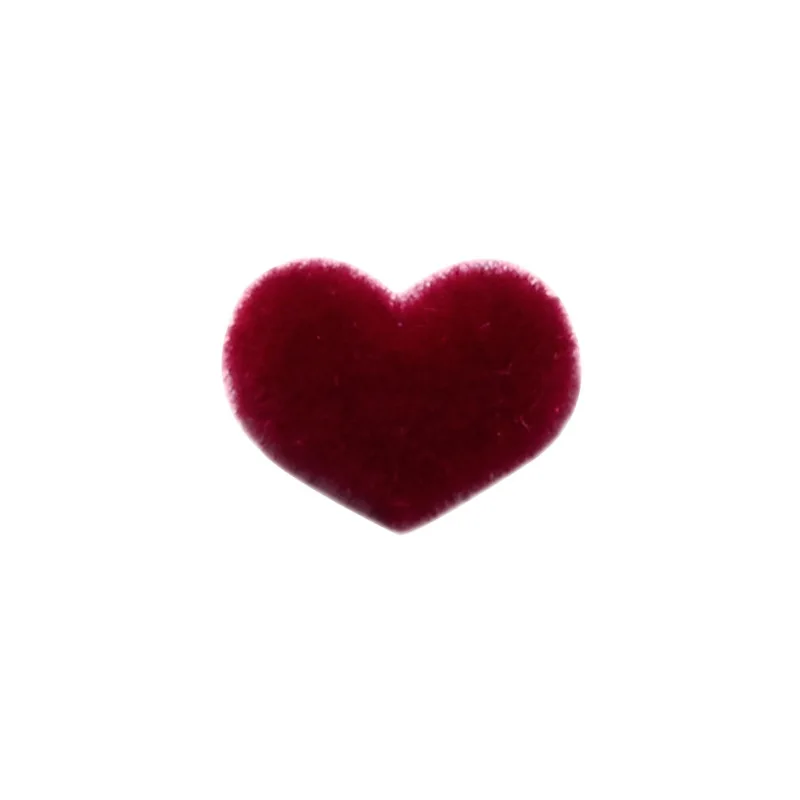 French Flocked Heart-shaped Nail Art Accessories 3D Plush Heart-shaped Nail Charms Autumn and Winter Manicure Decorations Parts