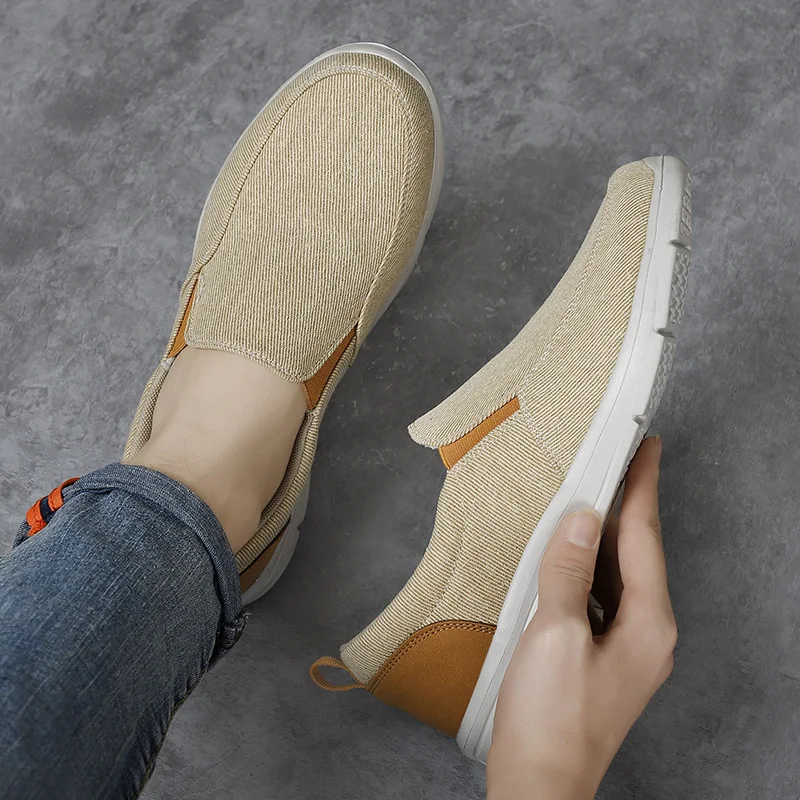Men Casual Shoes Canvas Breathable Loafers Men Fashion New Male Comfortable Outdoor Walking Shoes Classic Loafers Men Sneakers