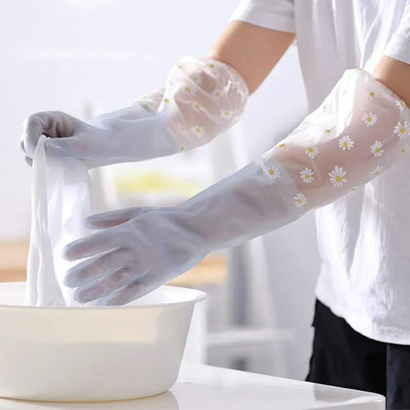 Waterproof Housework Cleaning Gloves Kitchen Cleaning Latex Household Dishwashing Laundry Gloves Wear Resistant Rubber Gloves