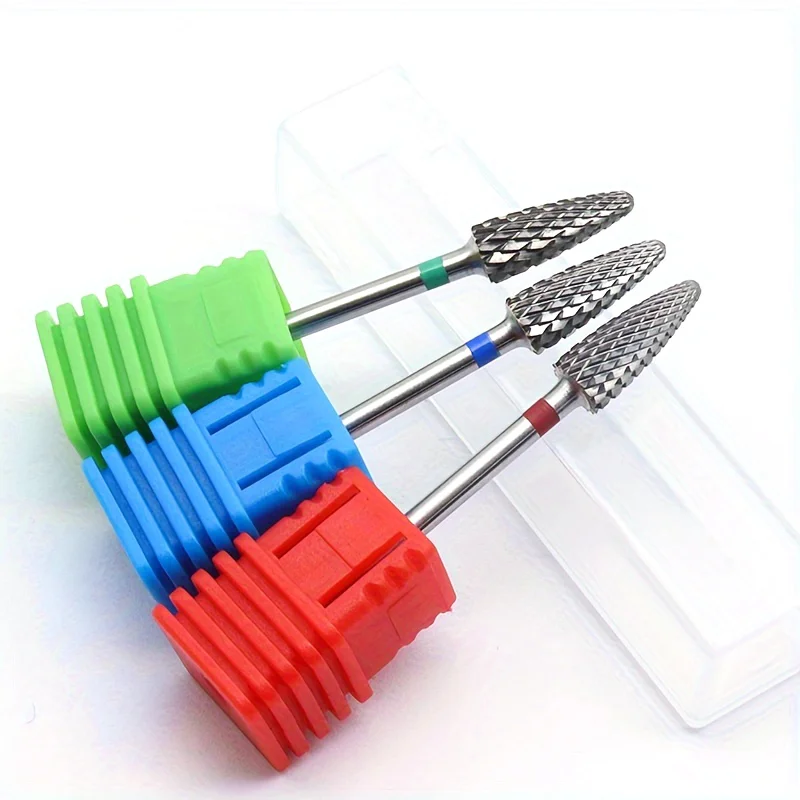 Professional Russia Burs Small Tungsten Steel Drill Bit，for Nail Art Electric Drill Machine Manicure Pedicure Accessories Tool