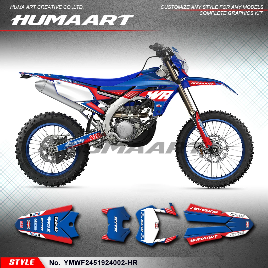 

Виниловая наклейка HUMAART с графикой для мотоциклов YAMAHA WR250F WR 250F 2020-2024 и WR 450F WR450F 2019-2023, декоративная наклейка, украшение
