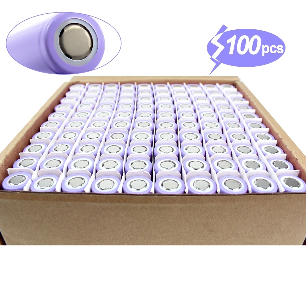 HAKADI 100PCS Rechargeable Lithium-ion NMC Batteries 3.7V 1500mah 2000mah 2500mah 2600 mah 2900mah 3000mah 3350mah 4800mah DIY