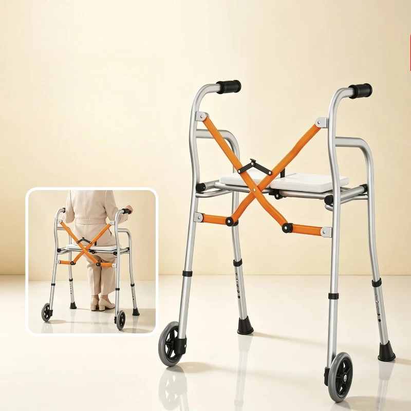Lightweight Foldable Mobility Walkers for Seniors Compact Travel Walking Aids Elderly Walkers Rehabilitation Walking Device