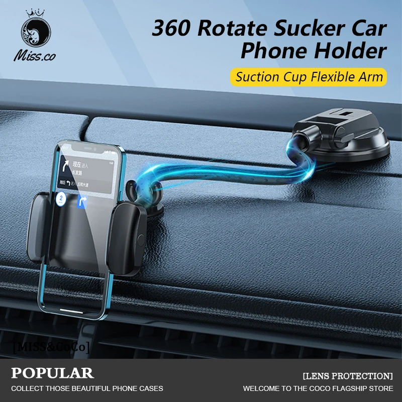 

Universal Stand 360 Rotate Sucker Car Phone Holder Anti Slip Flexible Mount Phone Holder for IPhone For Samsung Car Accessories