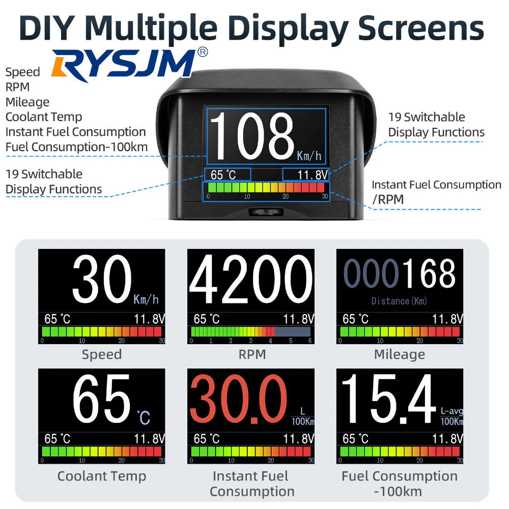 新型a202-obd2スキャナー-オンボードコンピューター-車用デジタルコンピューター-ディスプレイ-速度-燃料消費量-温度計-obd2自動車スキャナー
