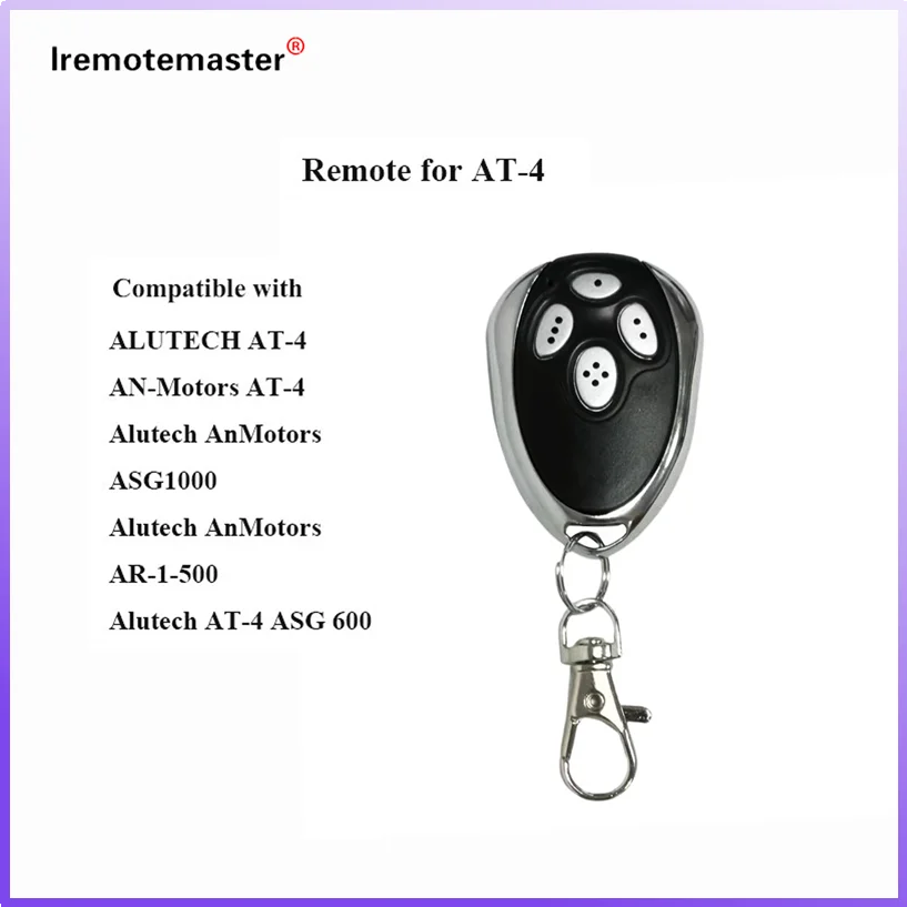 Para alutech at-4 AR-1-500 an-motors at-4 asg1000 controle remoto 433mhz código de rolamento portão porta da garagem controle remoto 433mhz