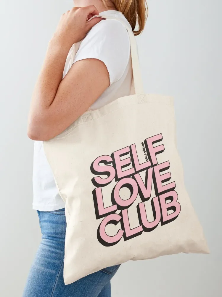 

Self love club by Sasa Elebea Tote Bag tote bag university Lady bag shopper women canvas the tote