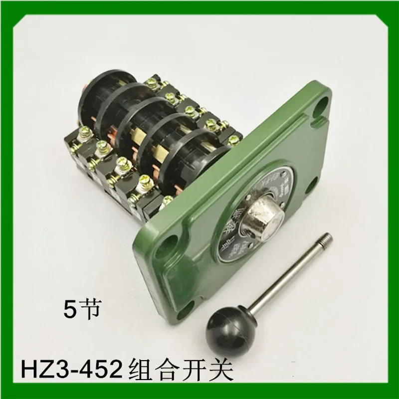 1PC Conversion HZ3-452 Combination Switch 380V 10A Demagnetization Connected Control Switch 5 Knots 3 Gears Cam