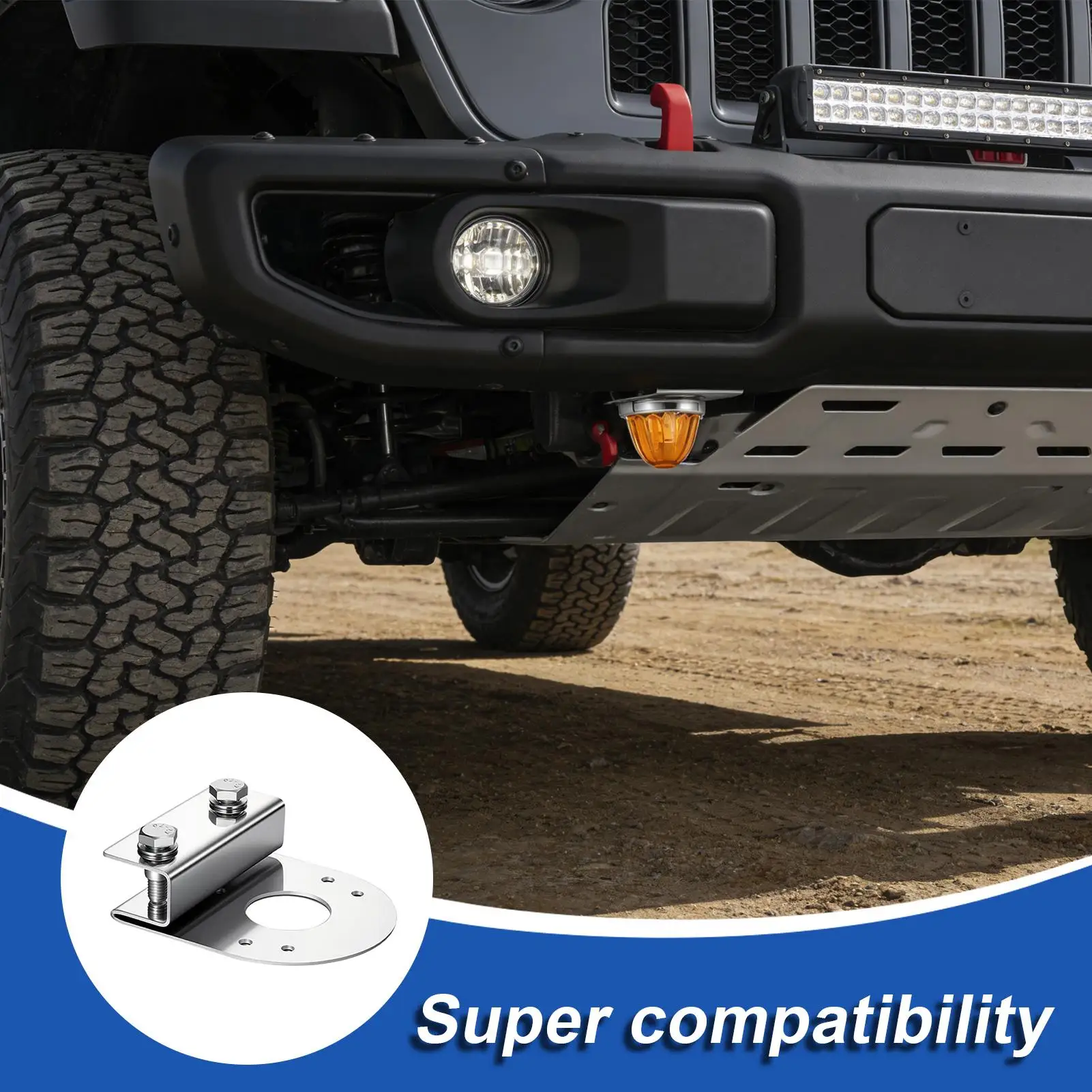 

Кронштейны для фонарей Watermelon Light из нержавеющей стали, без сверления, 2 шт., держатели для указателей поворота для грузовиков, полуприцепов, внедорожников