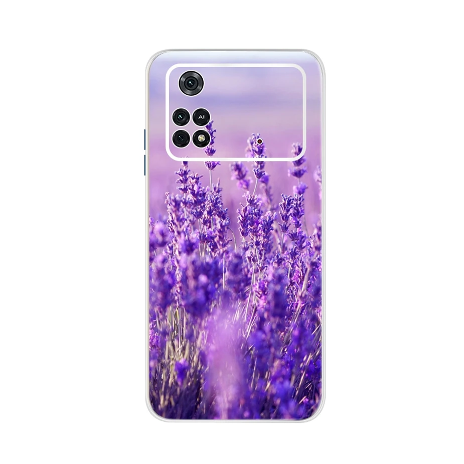 For Xiaomi Poco M4 Pro 4G Case 6.43\'\' Colorful Painted Soft Silicone Phone Cover For Xiaomi Poco M4 Pro M4Pro Case Fundas Bumper