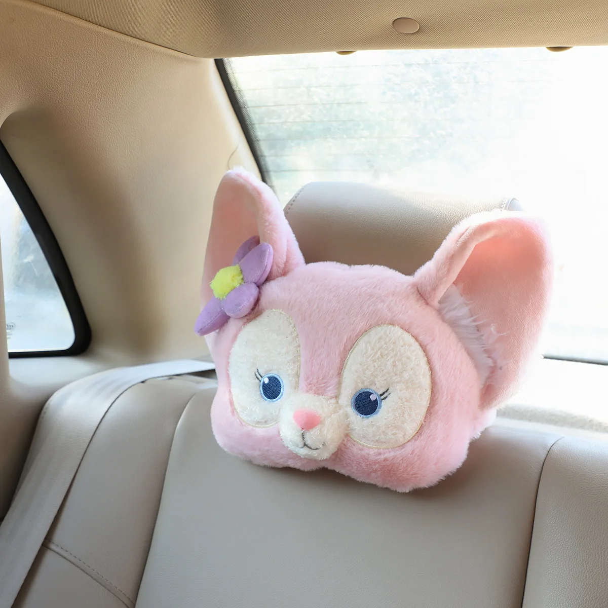 Cute Car  Headrest Neck Pillow Car Seat Belt Cover Melody Kuromi Seat Belt Shoulder Pad Car Interior Decoration Gift