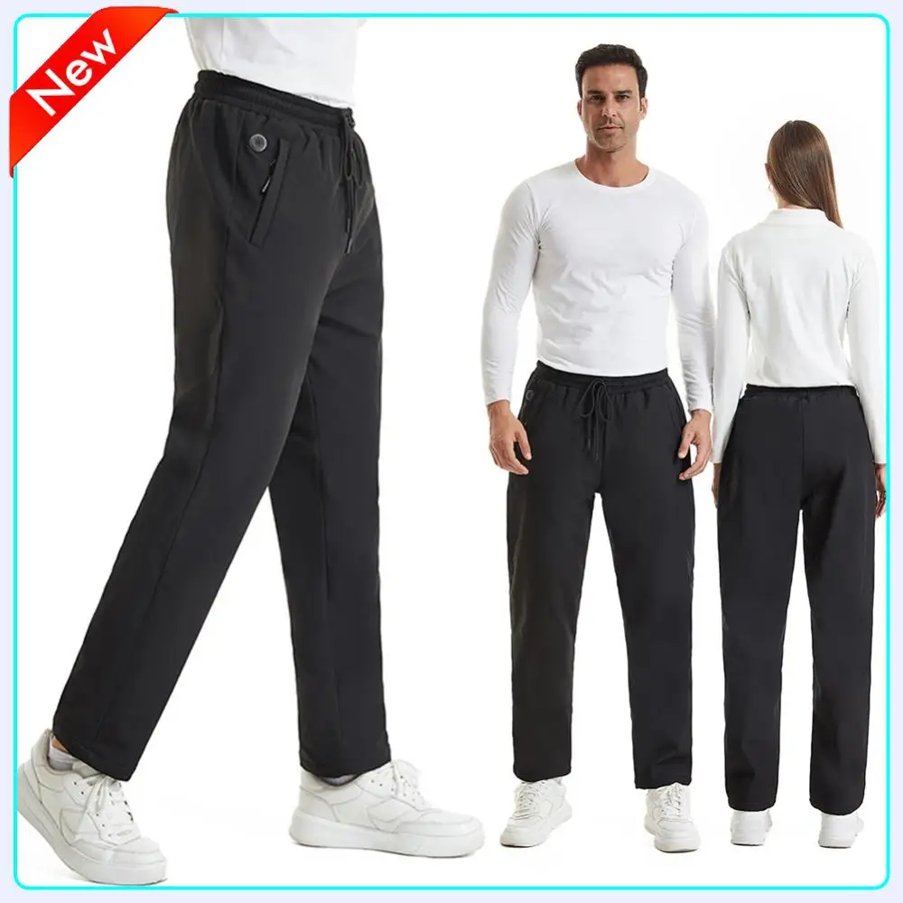 

Men Women Electric Heating Trousers 3 Temperature Control 12 Heated Areas Plush Heated Trousers Thickened for Fishing Camping