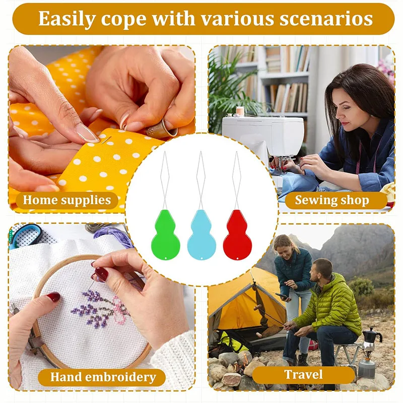 10/20/50 قطعة إبرة سهلة جهاز التلقائي موضوع الإبر أدوات خياطة عراف المسنين الهادي اليدوية ماكينة خياطة لوازم #6