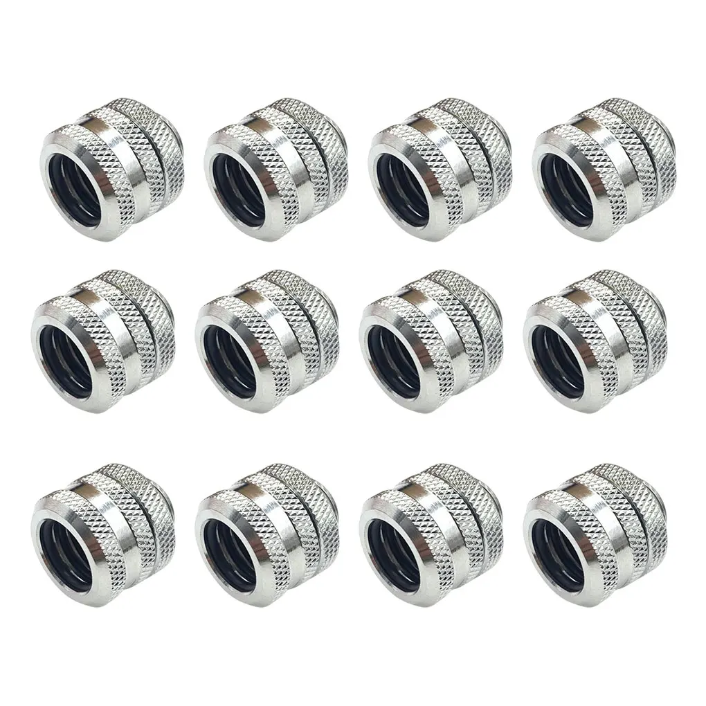 12Pcs Brass Computer Water Cooling Adapter Fast Release Connector