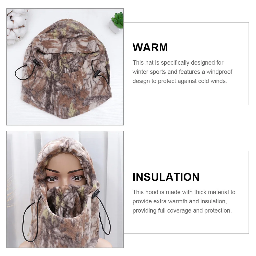 

Warm Thick Polyester Facial Hood for Winter Windproof Breathable Design Full Coverage Protection Outdoor Cycling Skiing