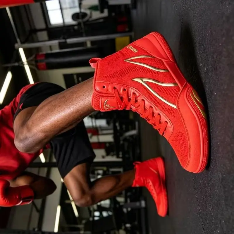 Professional Wrestling Shoe For Men Comfortable Boxing Boot Anti-Slippery Fighting Shoes Good Quality Gym Training Shoe For Men