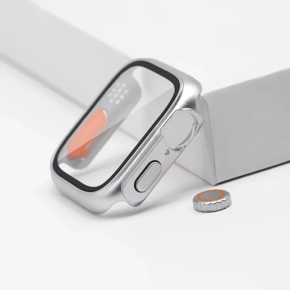 PC Case for Apple Watch Case 46mm 45mm 44mm 42mm 41mm 40mm Upgrade To Ultra 3 49mm Glass Film Cover  iWatch 11 10 9 8 7 6 SE 5 4