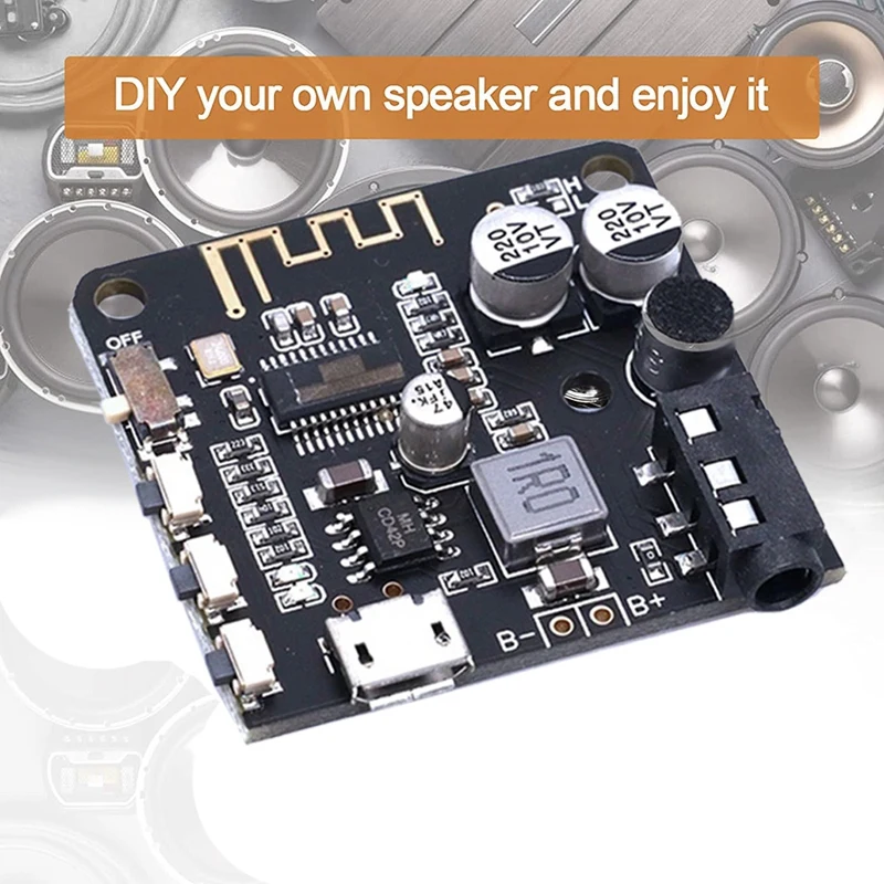 BT5.0 Audio Pro Receiver With AUX Audio Cable MP3 Bluetooth Decoder Lossless Car Speaker Audio Amplifier Board Module