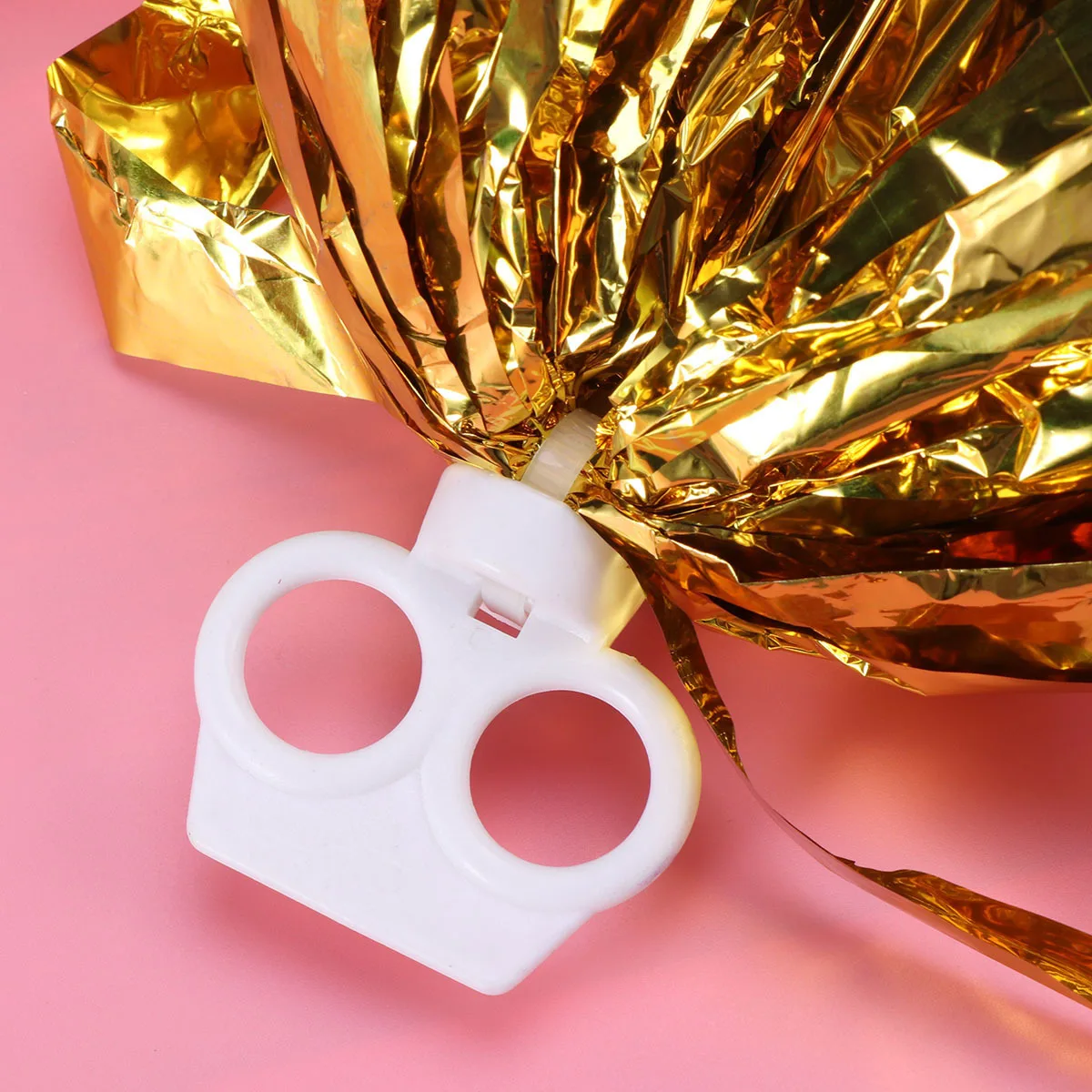 

2 шт., золотые пластиковые помпоны болельщика, легкое глянцевое кольцо для колледжа, средней школы, спорта, футбола, бейсбола