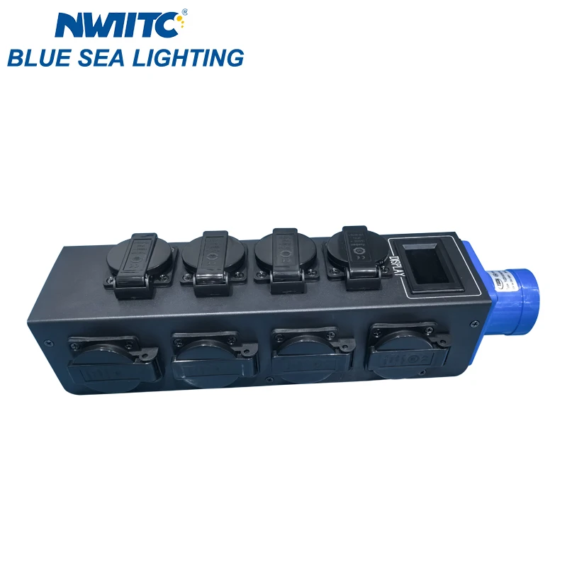 

Portable 8-Roads 16A Europe Output Power Distributor Box 32A 3pin Power Distribution Equipment