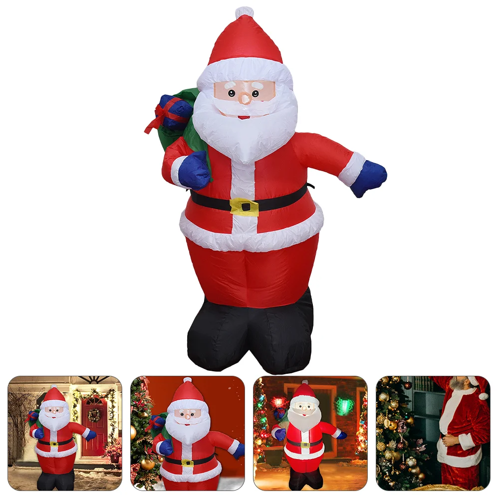 

Inflatable Santa Claus Balloon Decor LED Figurine Life Size Model Blow up Christmas Inflatables Models Decorate