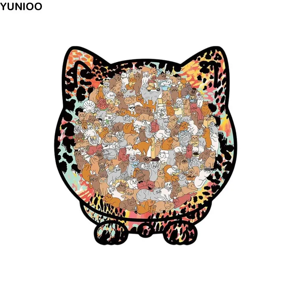 

Brain Burning Cat Puzzle Irregular Puzzle Toy Animal Puzzle Cute Kitten Cat Shaped Wooden Puzzle Wooden Colored