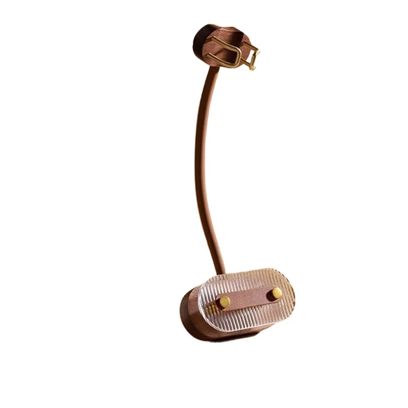 Black walnut solid wood lazy electric hair dryer bracket, free hands wall rack