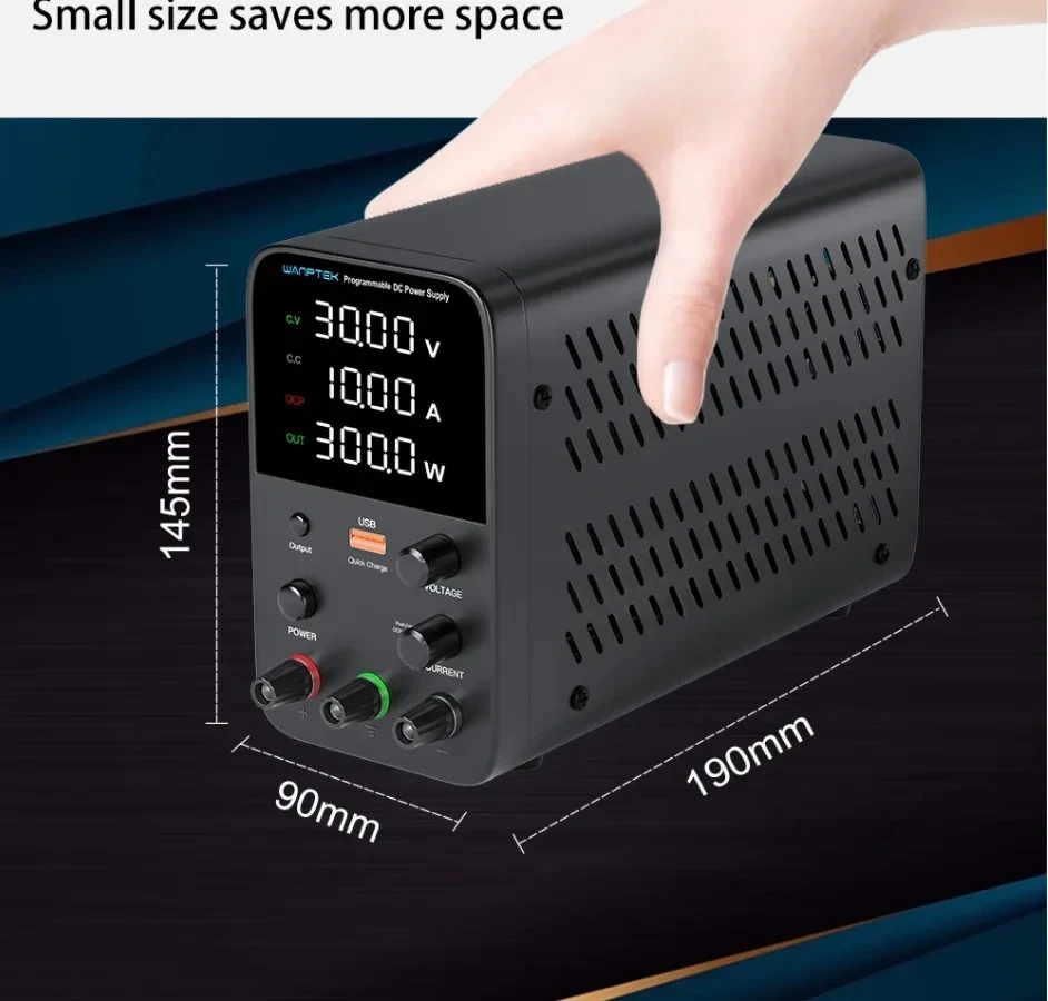 WPS305H 30V 5A 150W 검정색 실험실 프로그래밍 가능 디지털 조절식 가변 전원 공급 장치