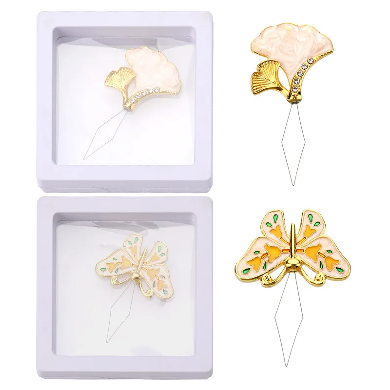 

New Classic Chinese Style Threader, Butterfly & Ginkgo Leaf Needle Threader for DIY Sewing