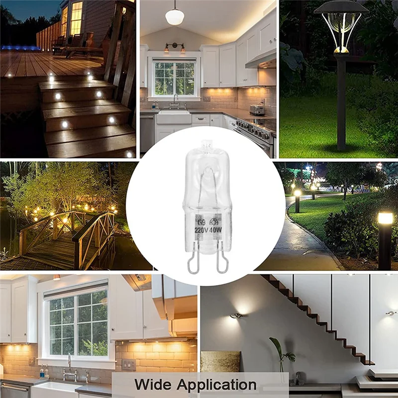 

B-Est G9 Oven Light High Temperature Resistant Durable Halogen Bulb Lamp For Refrigerators Ovens Fans 40W 500℃ Pin Bulb