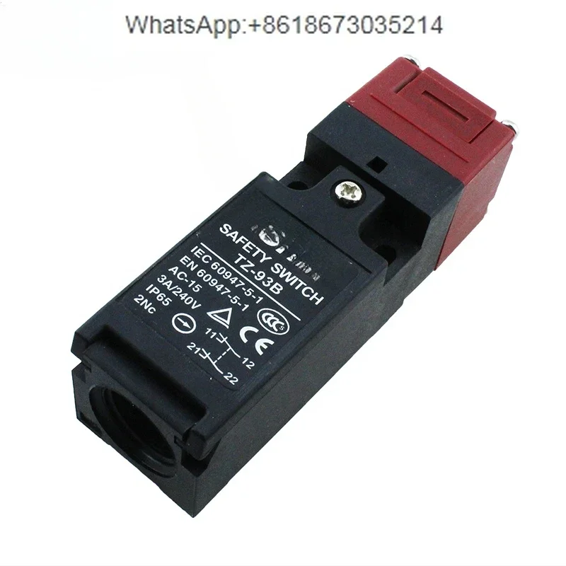 TZ-93B TZ-93BPG01  Double Pole Safety Key Interlock Switch limit switch with Lock horizontal installation type