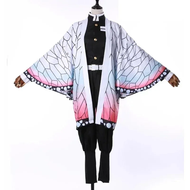 Bear's Den Anime Kochou Costume Parrucca Haori Shinobu Cosplay Demone Slayer Kimono Halloween C Nuovo 2025