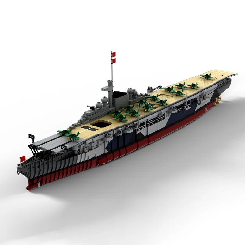 العسكرية Moc قوالب بناء وحدات 1: 200 حاملة الطائرات الألمانية نموذج التكنولوجيا كتل عيد الميلاد لتقوم بها بنفسك لعبة هدية البناء