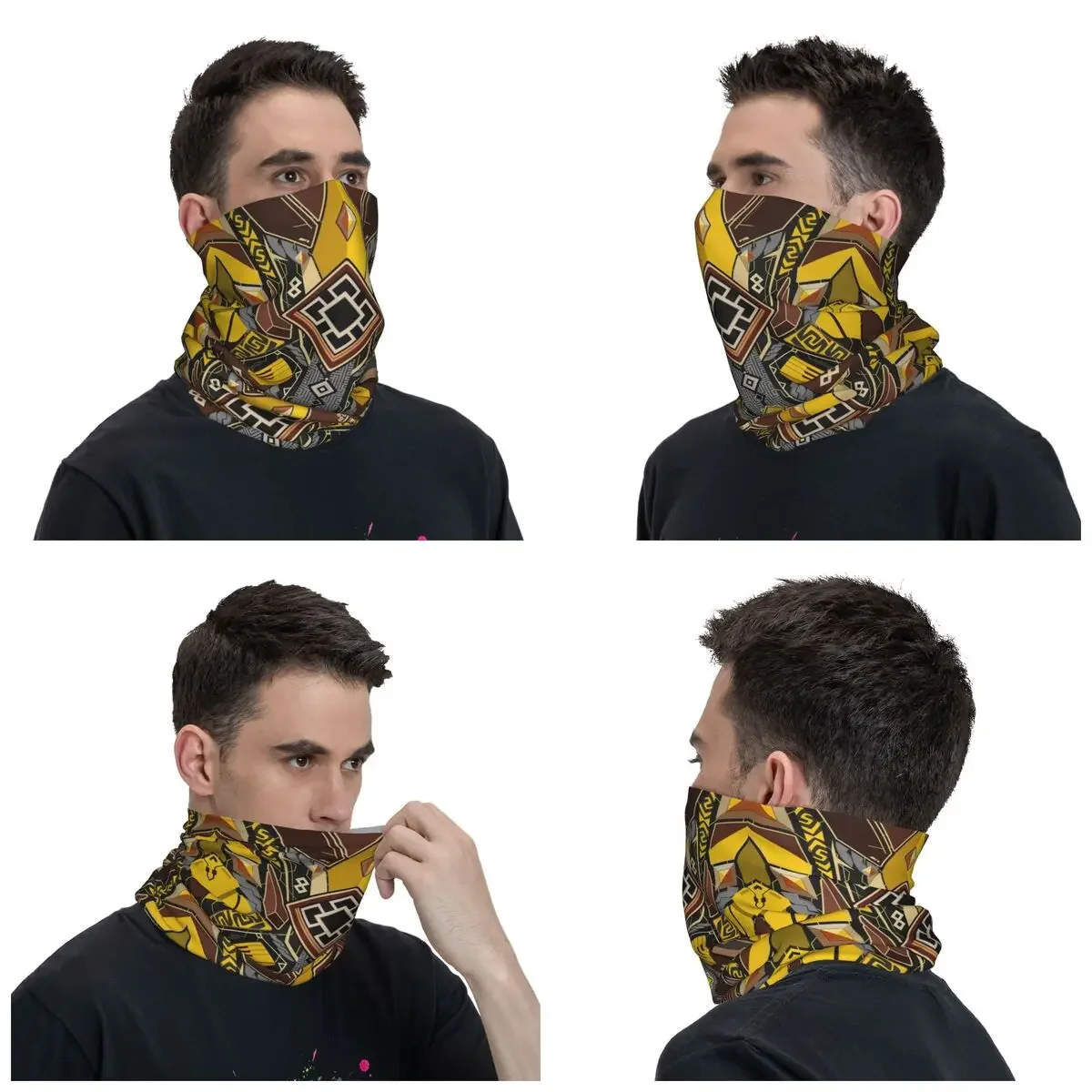 Zhongli Genshin Impact By Jonetsu Store Neck Gaiter Men Women Windproof Winter Video Games Bandana Scarf for Hiking