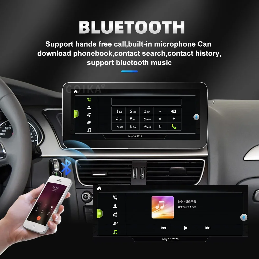 12.3 بوصة نظام أندرويد 11 سيارة واي فاي 4G SIM Carplay DSP IPS شاشة السيارة لأودي A4 B8 A5 2009-2016