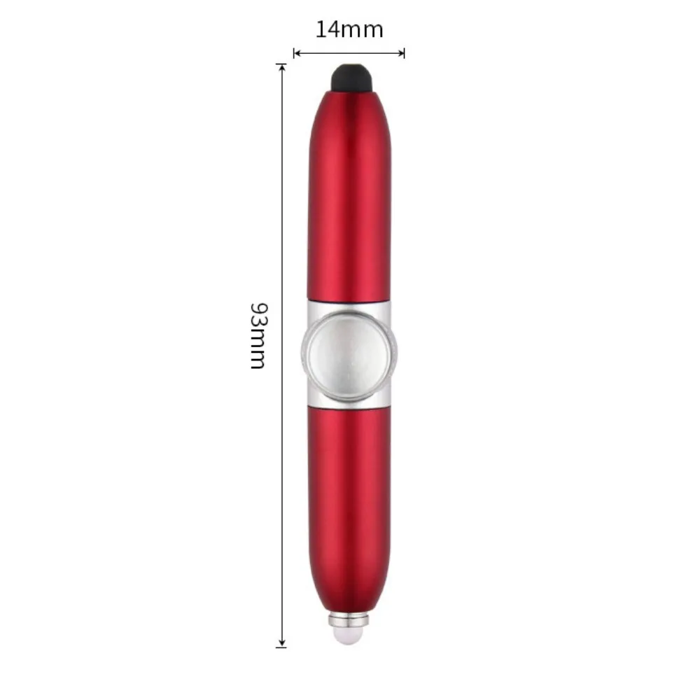 Led Luminous Relieve Stress Spinner Pen Gyroscope Decompression Light Ball Pen Shape Finger Gyro Writing Pen