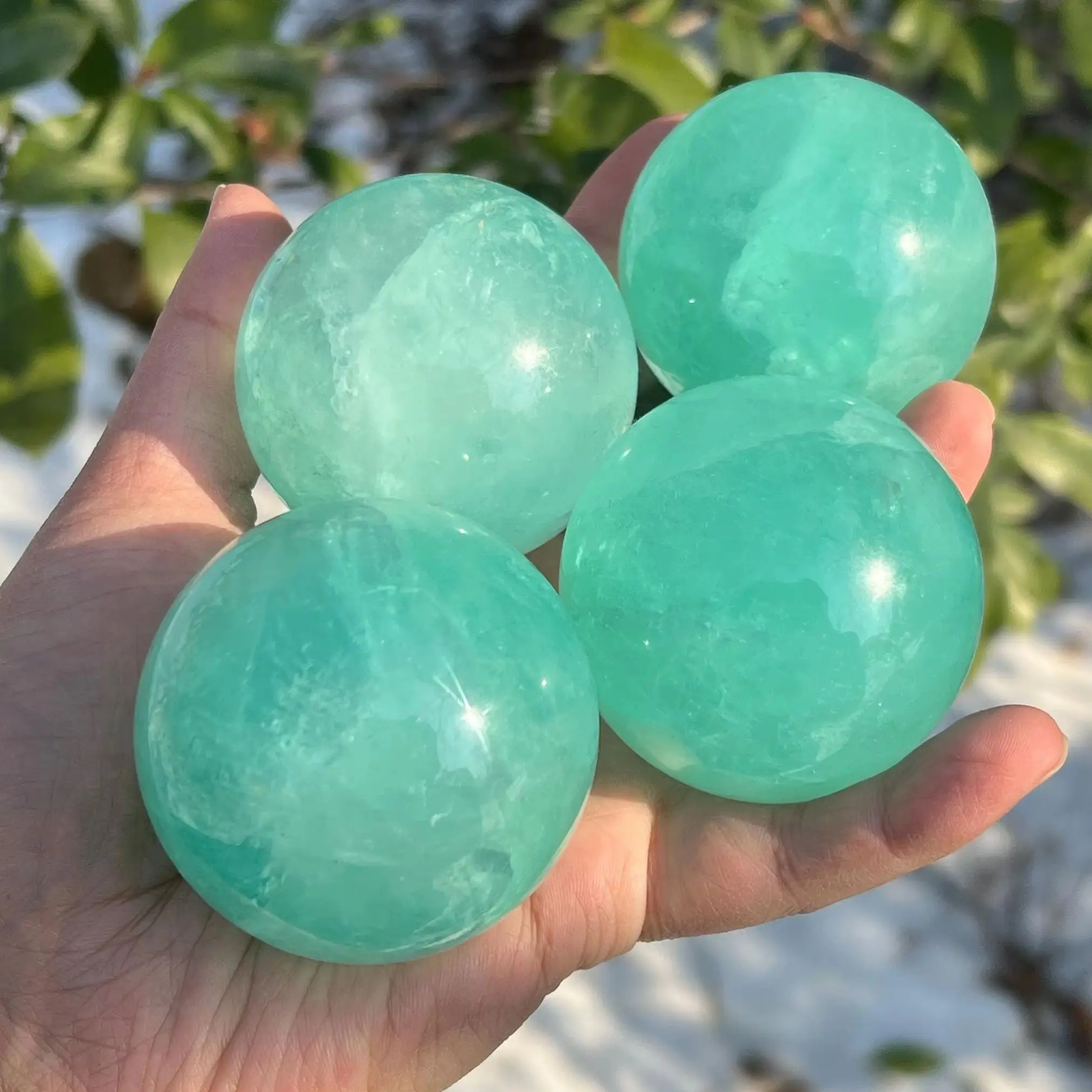 Natural Green Fluorite Sphere, Premium Polished Gem Orb, Spiritual Mineral Decor