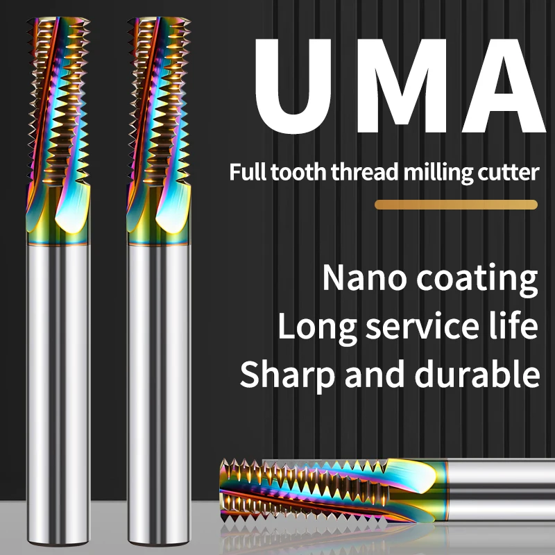 ZUANTONG CNC Machine Solid Carbide Single/Three/Thread Tooth Thread Milling M1 M2M3M3.5 M4 M5 M6 M8 M10 M12 M14 M16 M18 M20-M24